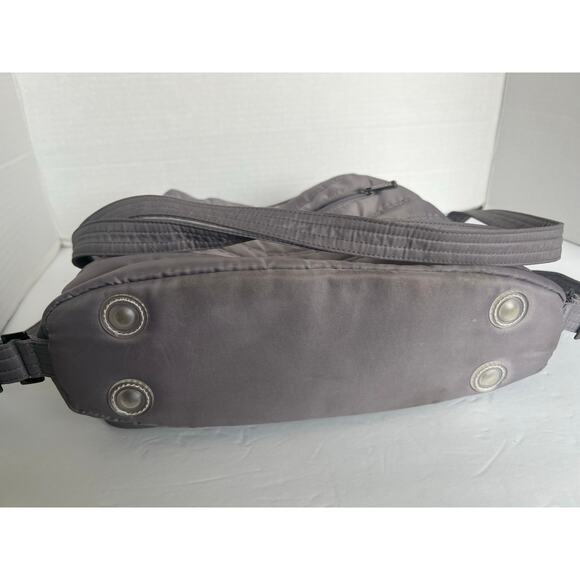 Lug Zipliner Gray Nylon Convertible Hobo Crossbody Travel Versatile Bag Purse - Picture 14 of 14